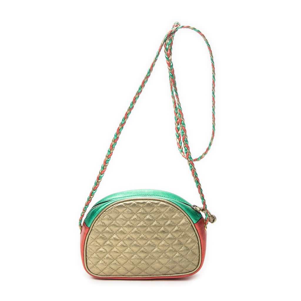 Shoulder Bag Trapuntata Mini Camera Crossbody Red Quilted Calfskin Leather