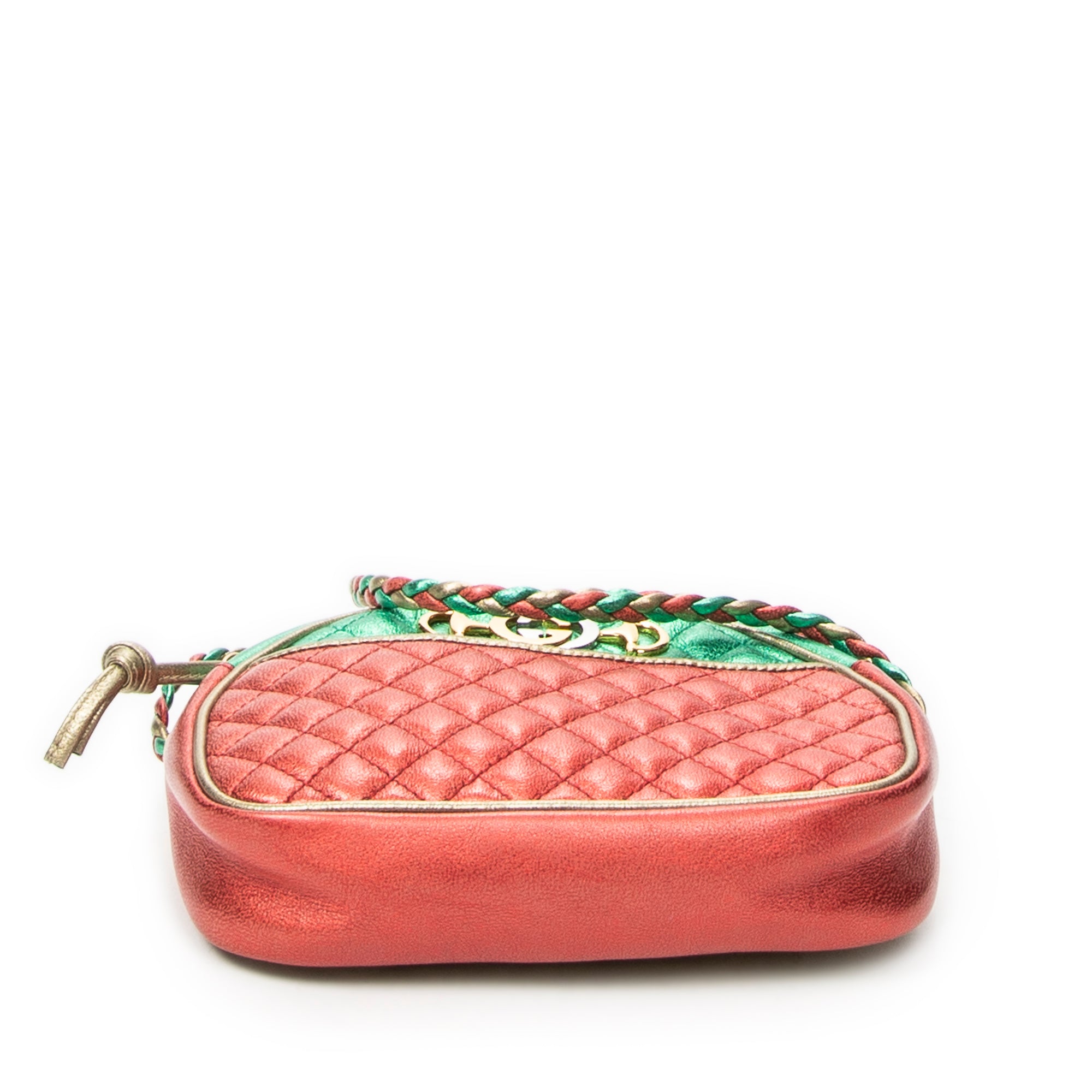 Shoulder Bag Trapuntata Mini Camera Crossbody Red Quilted Calfskin Leather