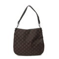 Shoulder Bag Shoulder Hobo Dark Brown Monogrammed Nylon Canvas