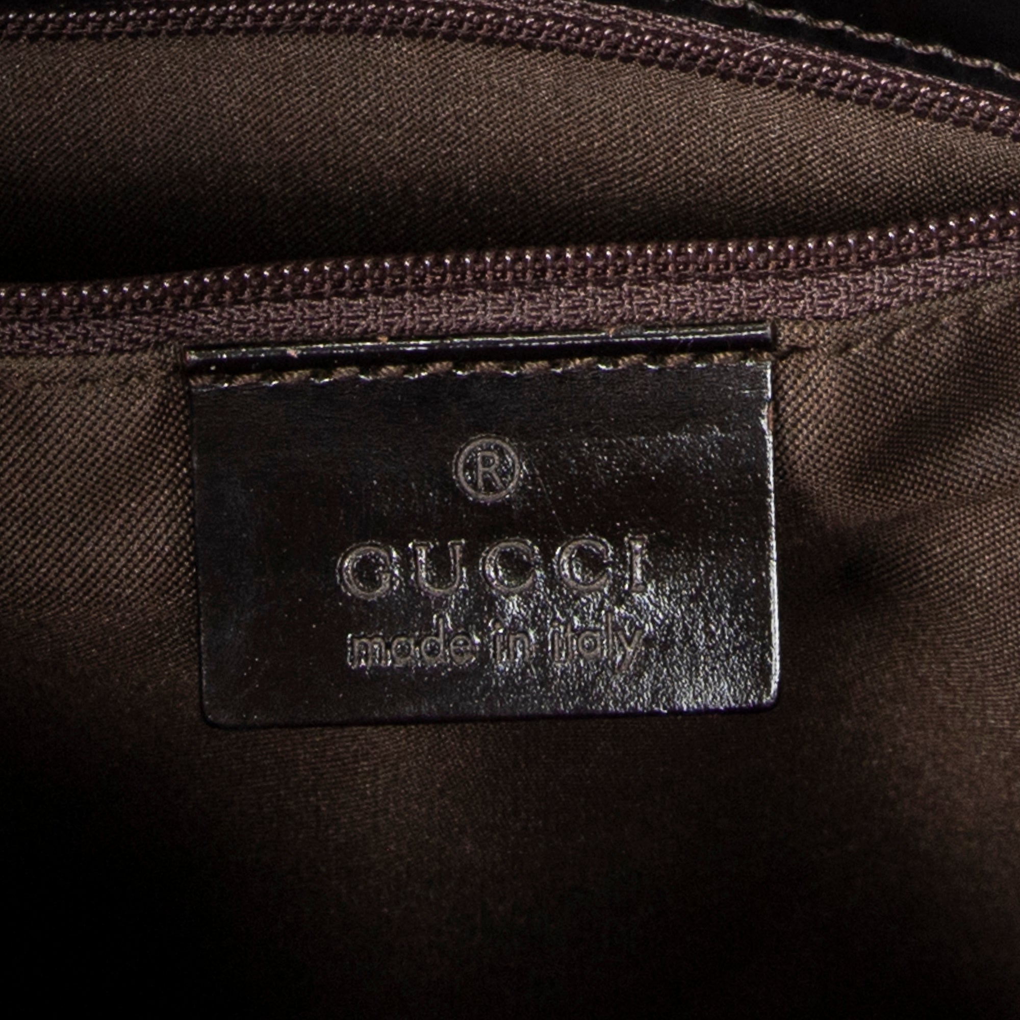 Shoulder Bag Shoulder Hobo Dark Brown Monogrammed Nylon Canvas