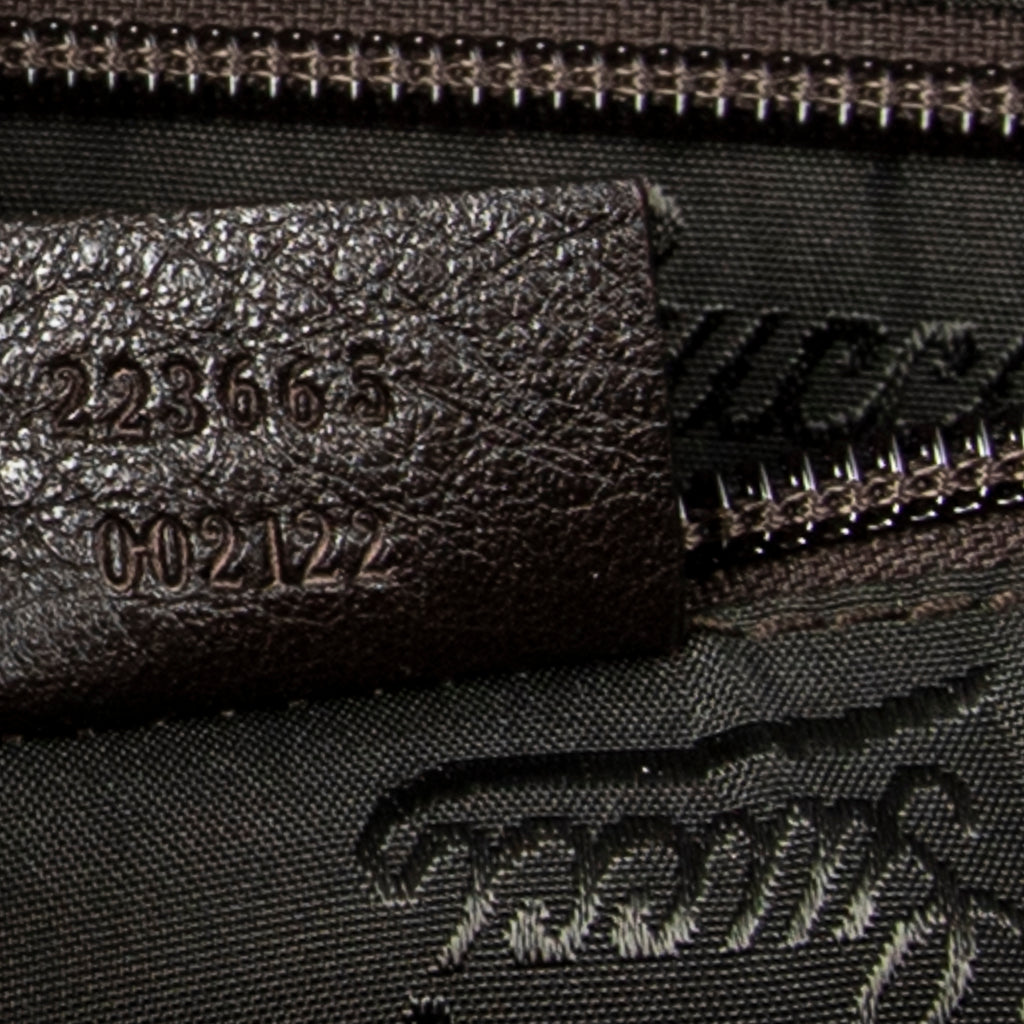 Shoulder Bag Large Flap Messenger Dark Brown Guccissima Leather