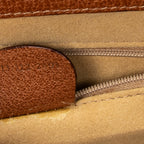Shoulder Bag Large Bamboo Vanity Case Brown Grained Calfskin Leather