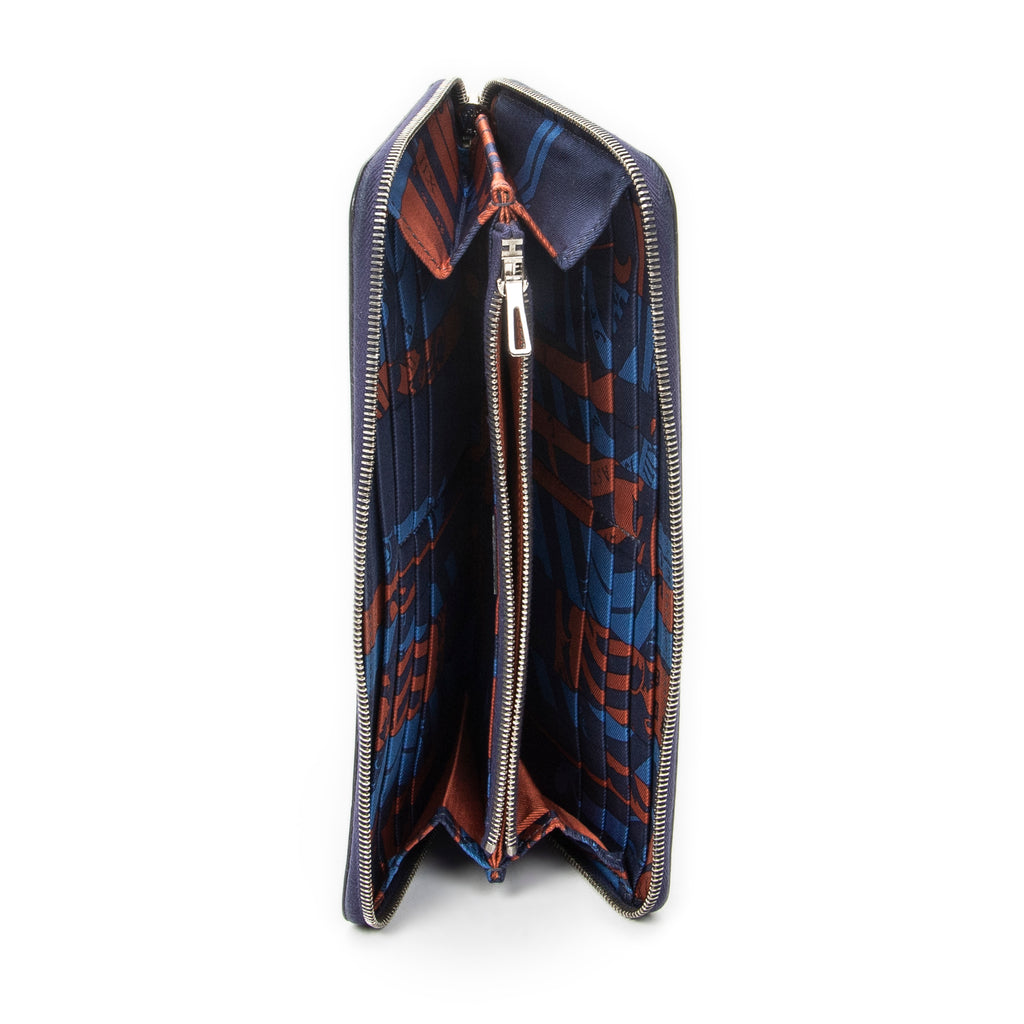 Wallet Azap Silk'In Classique Long Wallet Blue Saphir Epsom Leather