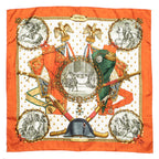 Scarf Scarf Orange 100% Jacquard Silk