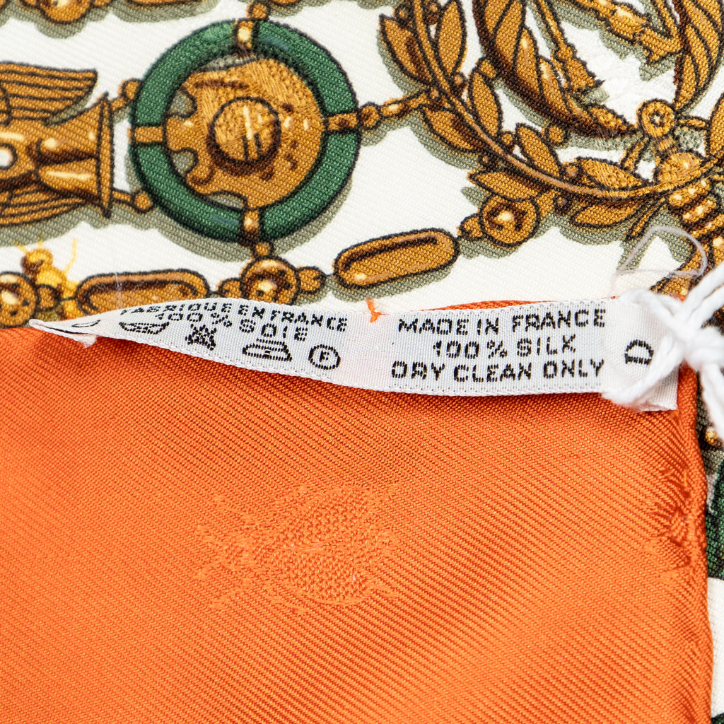 Scarf Scarf Orange 100% Jacquard Silk
