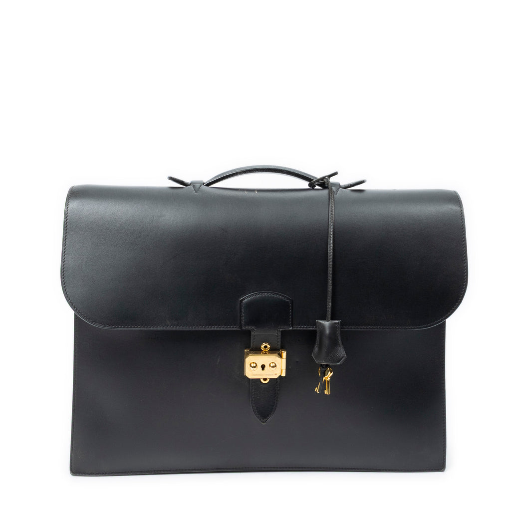 Handbag Sac A Depeches 41 Black Box Leather