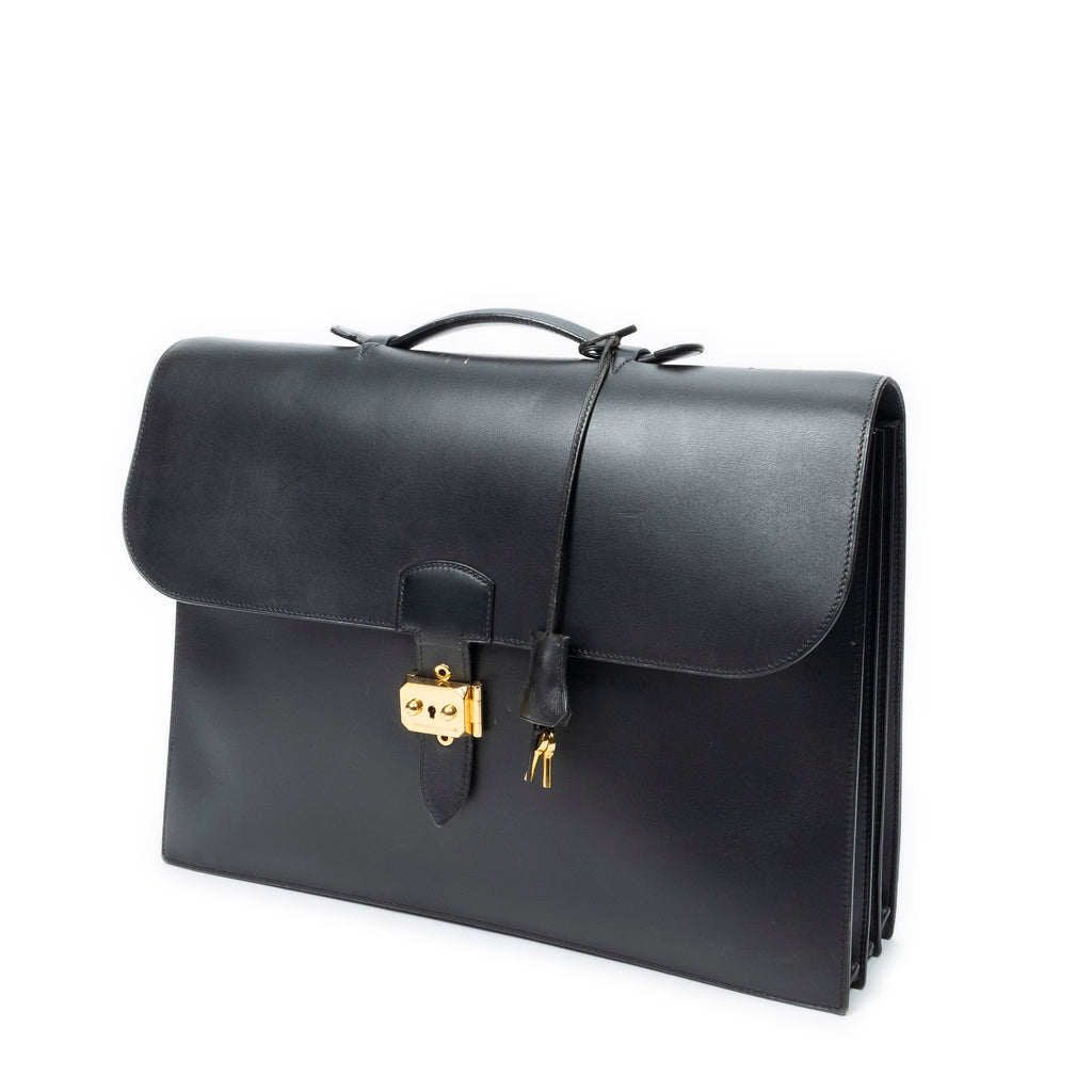 Handbag Sac A Depeches 41 Black Box Leather