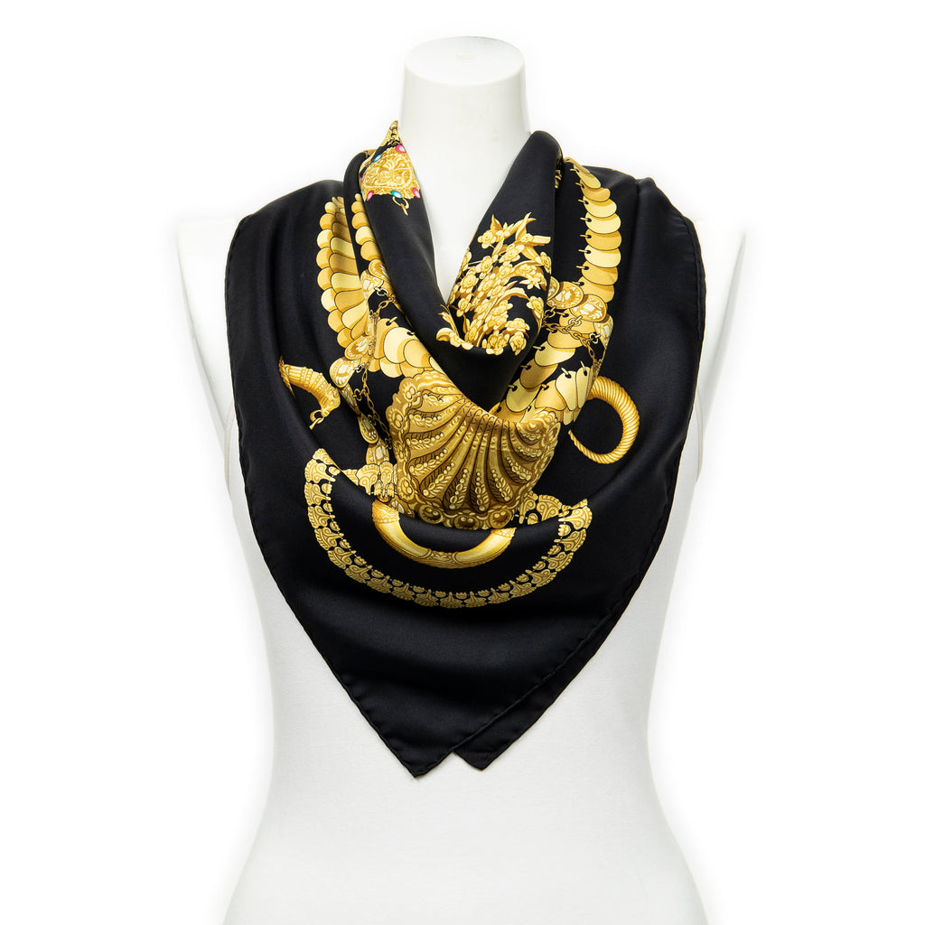 Scarf Scarf Black 100% Twill Silk