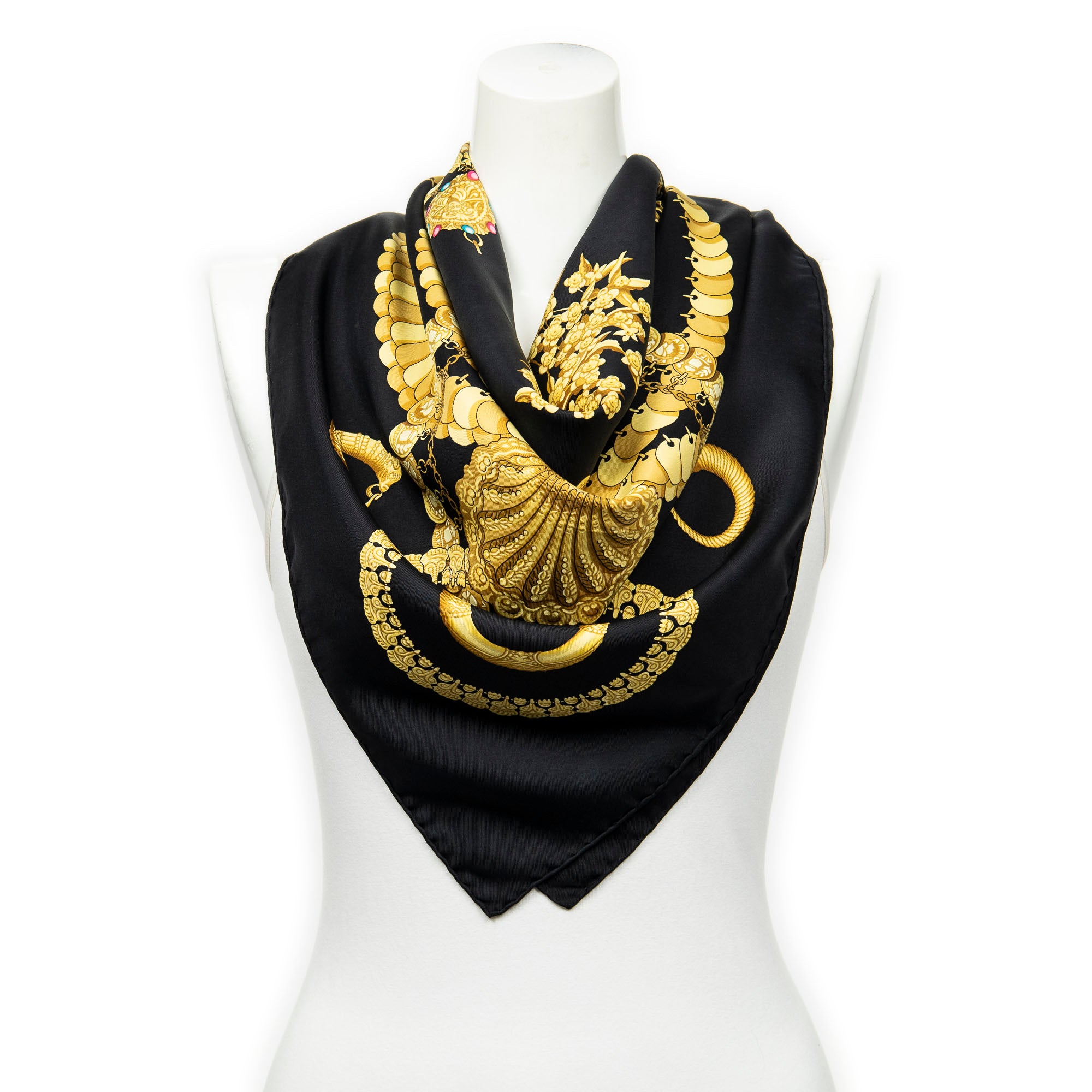 Scarf Scarf Black 100% Twill Silk