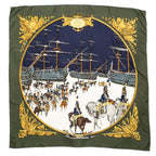 Scarf Scarf Dark Green 100% Twill Silk