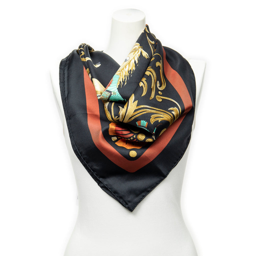 Scarf Scarf Black 100% Twill Silk