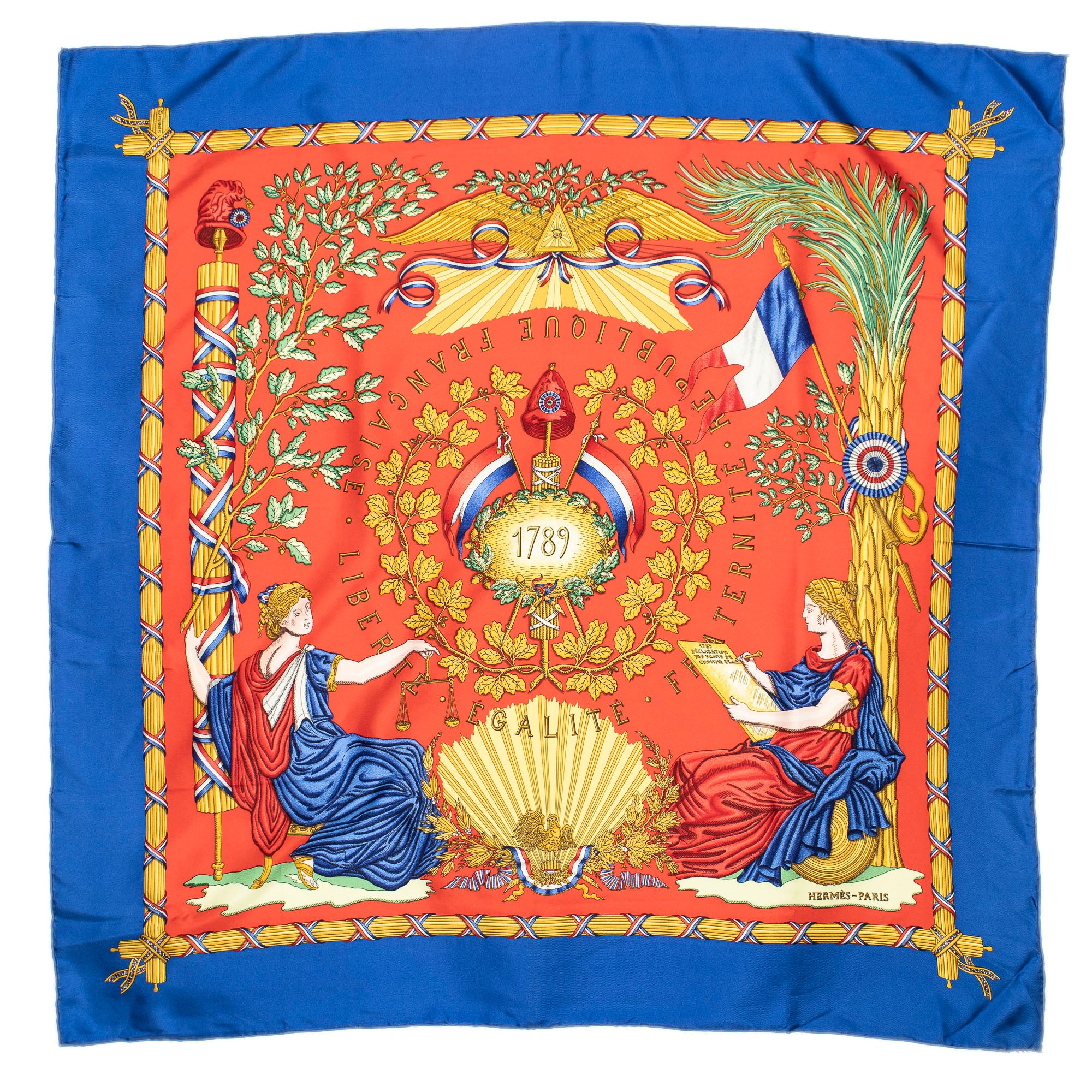 Scarf Scarf Blue 100% Twill Silk