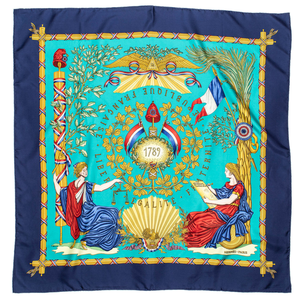 Scarf Scarf Navy 100% Twill Silk