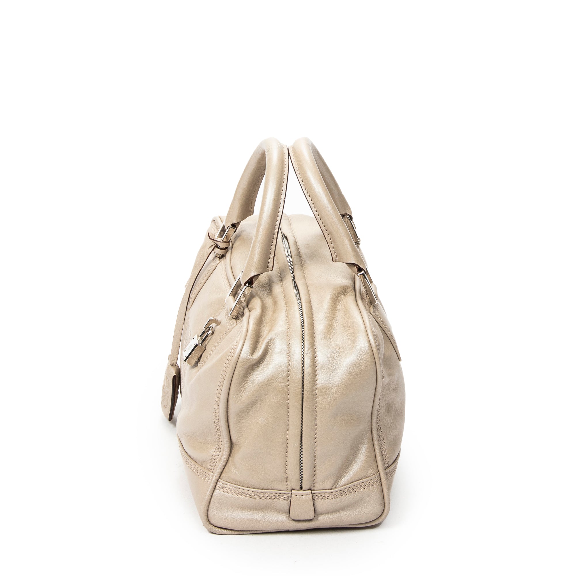 Shoulder Bag Amazona 28 Light Beige Calfskin Leather