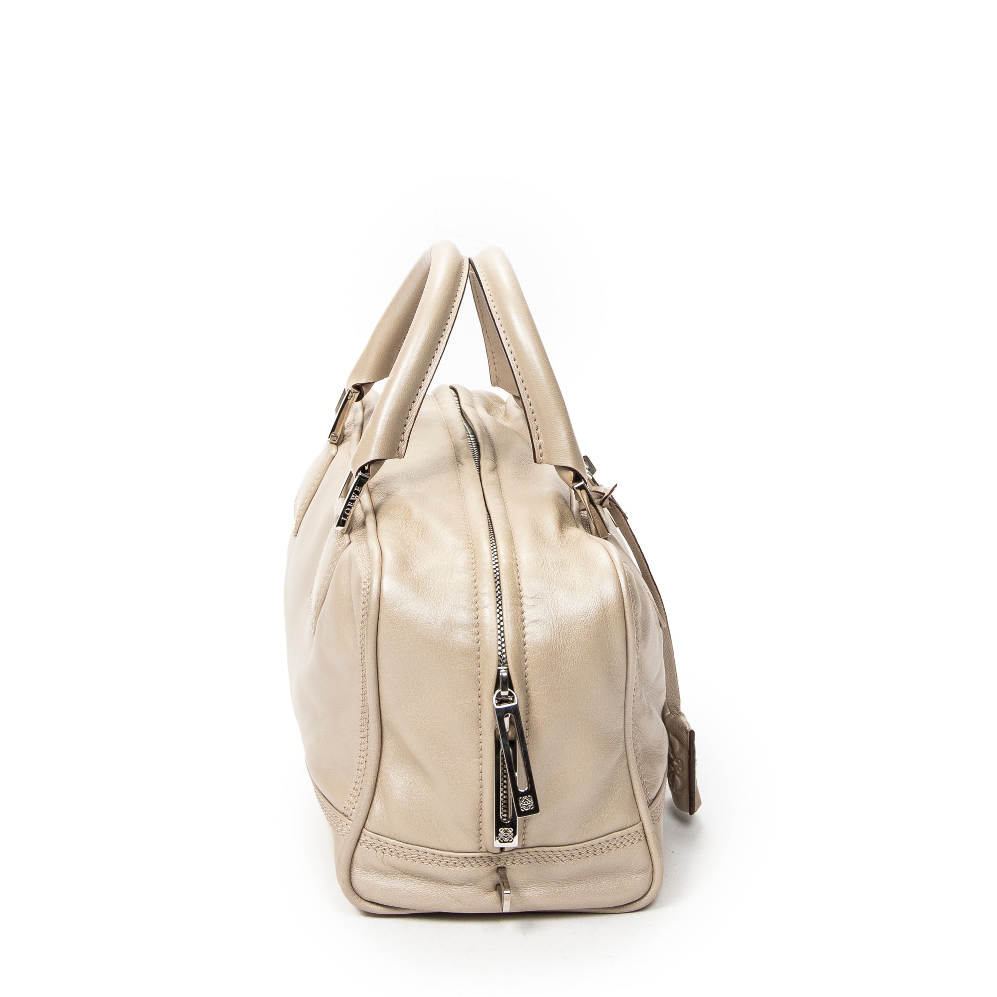 Shoulder Bag Amazona 28 Light Beige Calfskin Leather