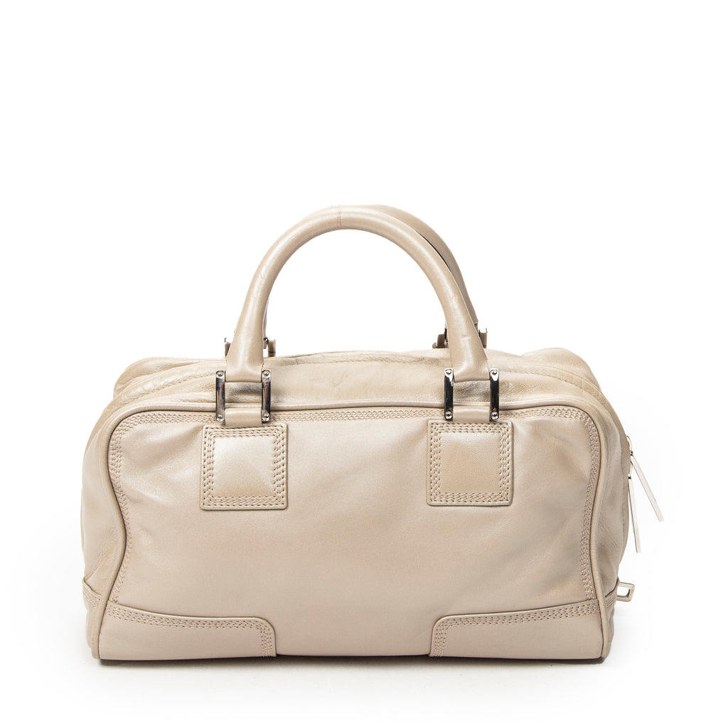 Shoulder Bag Amazona 28 Light Beige Calfskin Leather