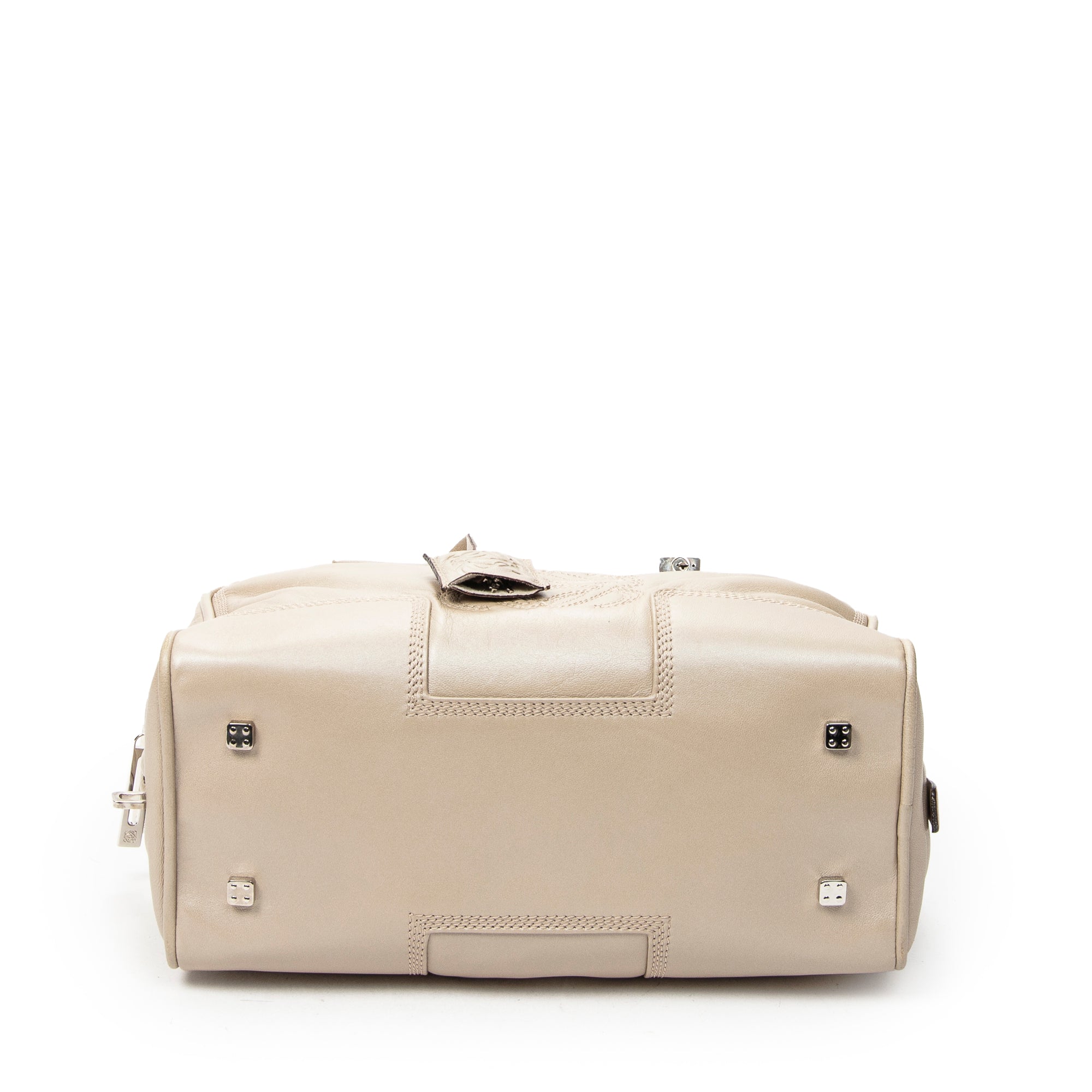 Shoulder Bag Amazona 28 Light Beige Calfskin Leather