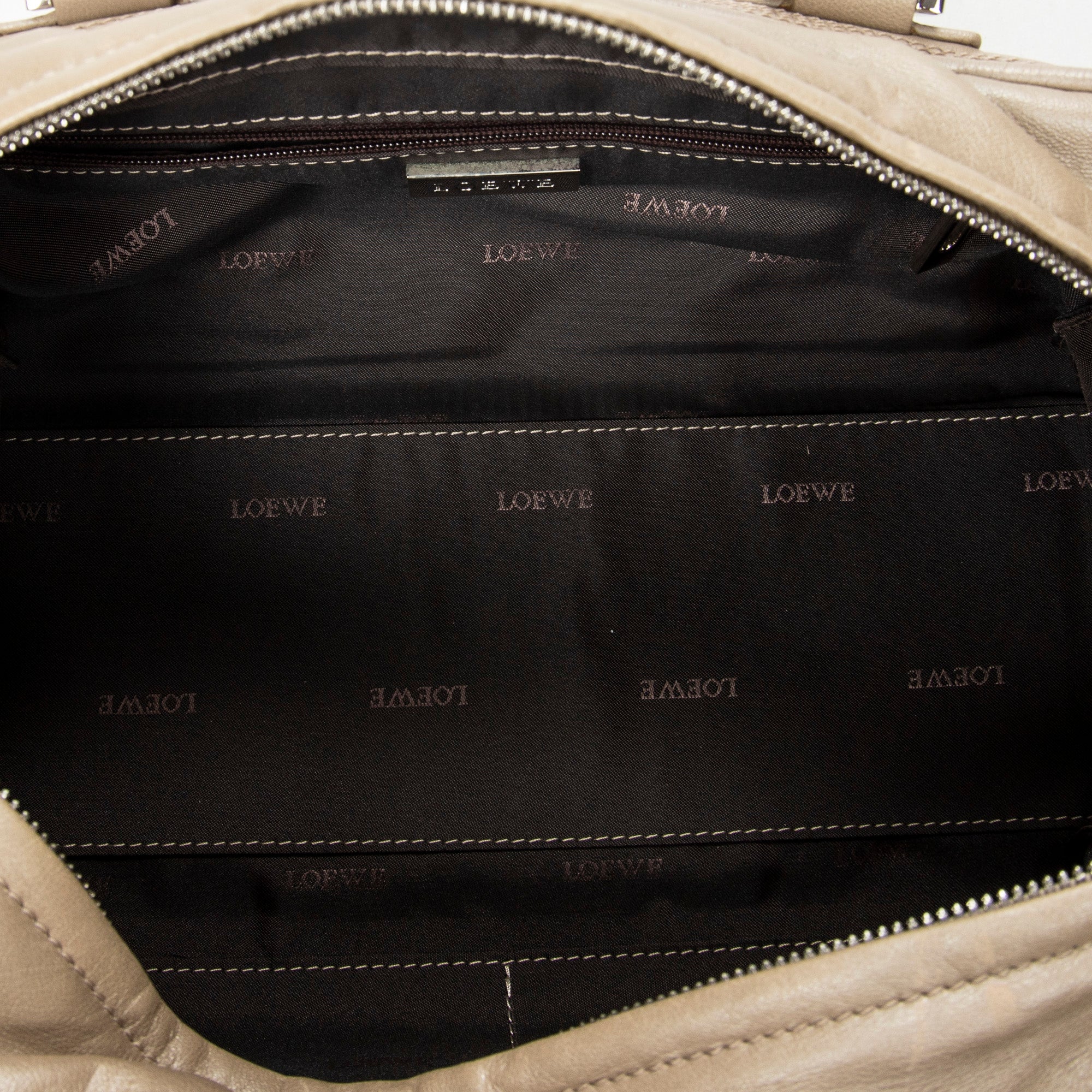 Shoulder Bag Amazona 28 Light Beige Calfskin Leather