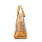 Handbag Vintage Transparent Amazona Tan Vinyl Canvas