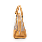 Handbag Vintage Transparent Amazona Tan Vinyl Canvas