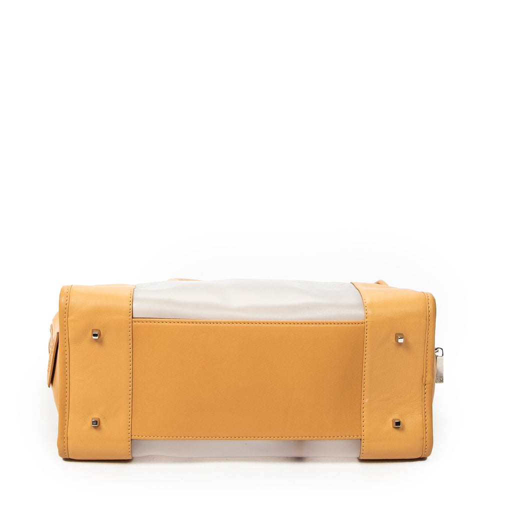 Handbag Vintage Transparent Amazona Tan Vinyl Canvas