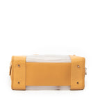 Handbag Vintage Transparent Amazona Tan Vinyl Canvas