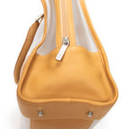 Handbag Vintage Transparent Amazona Tan Vinyl Canvas