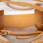 Handbag Vintage Transparent Amazona Tan Vinyl Canvas