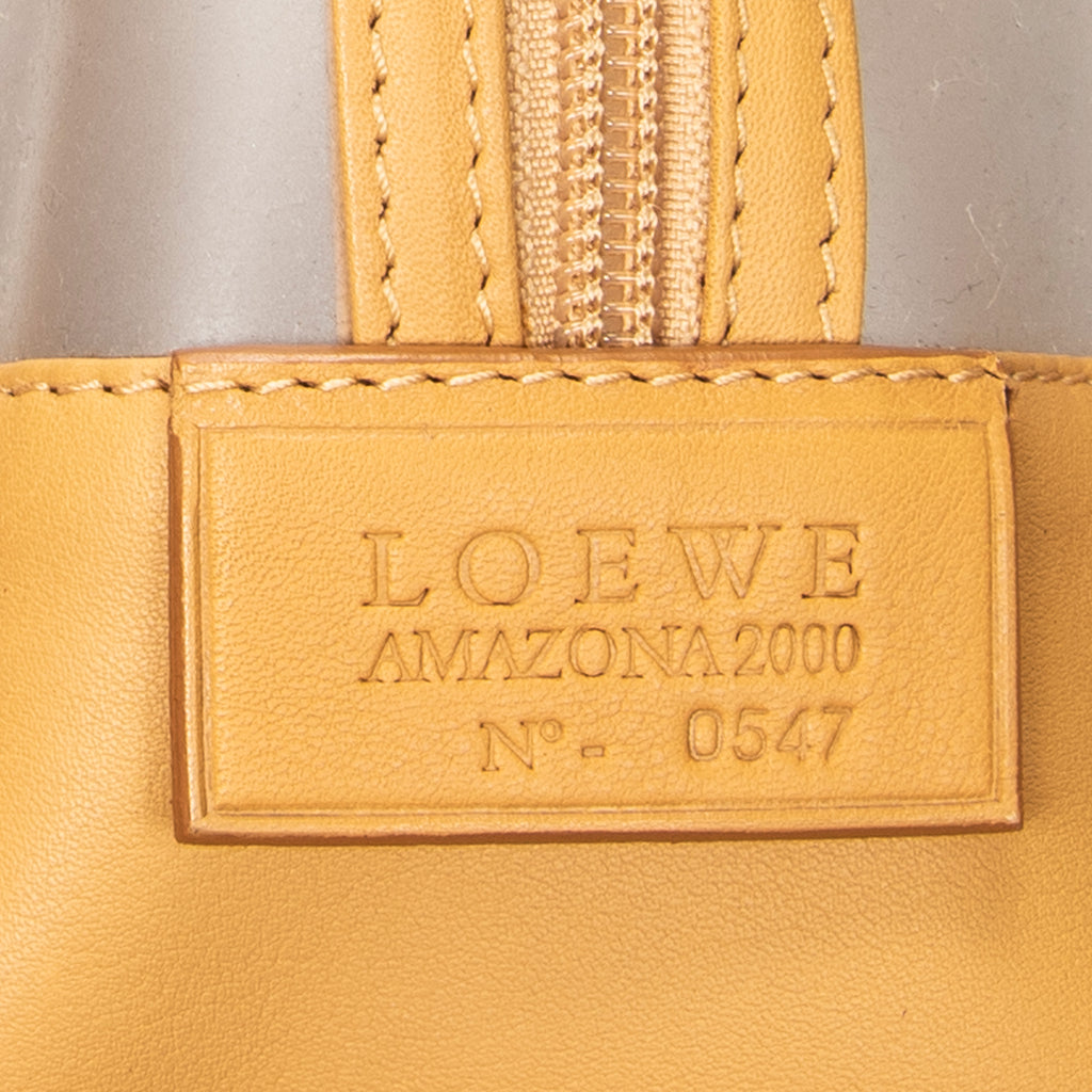Handbag Vintage Transparent Amazona Tan Vinyl Canvas