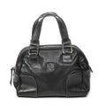 Handbag Vintage Anagram Dome Tote Black Calfskin Leather