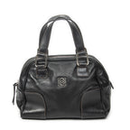 Handbag Vintage Anagram Dome Tote Black Calfskin Leather