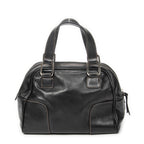 Handbag Vintage Anagram Dome Tote Black Calfskin Leather