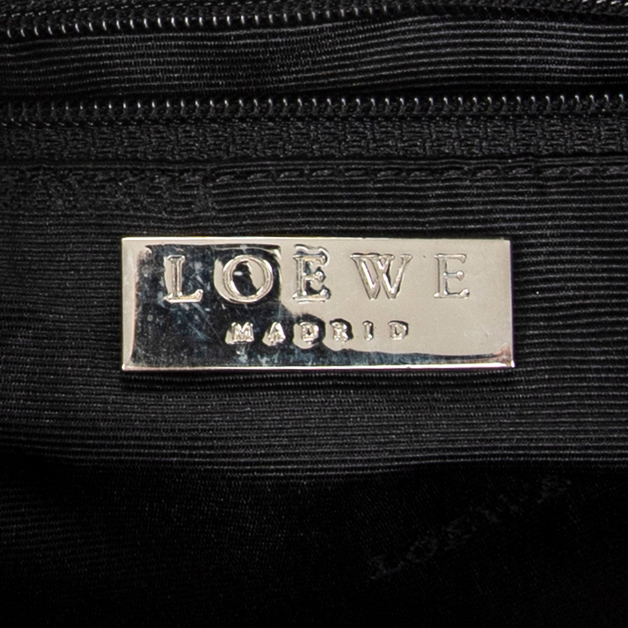 Handbag Vintage Anagram Dome Tote Black Calfskin Leather