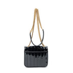 Shoulder Bag Small Vicky Chain Crossbody Black Vertical Quilted Patent Leather