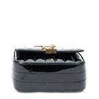 Shoulder Bag Small Vicky Chain Crossbody Black Vertical Quilted Patent Leather