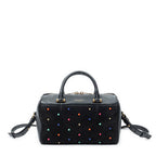 Shoulder Bag Baby Duffle Black Studded Calfskin Leather