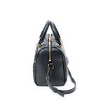 Shoulder Bag Baby Duffle Black Studded Calfskin Leather