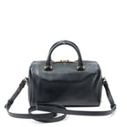 Shoulder Bag Baby Duffle Black Studded Calfskin Leather
