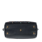 Shoulder Bag Baby Duffle Black Studded Calfskin Leather