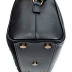 Shoulder Bag Baby Duffle Black Studded Calfskin Leather