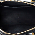 Shoulder Bag Baby Duffle Black Studded Calfskin Leather