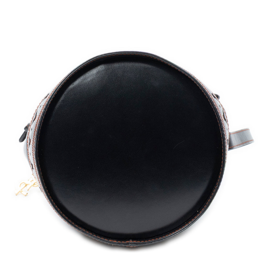 Shoulder Bag Cutout Y Bucket Crossbody Black Cutout Y Leather