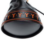 Shoulder Bag Cutout Y Bucket Crossbody Black Cutout Y Leather