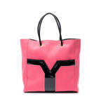 Shoulder Bag Lucky Chyc Tote Pink Woven Canvas