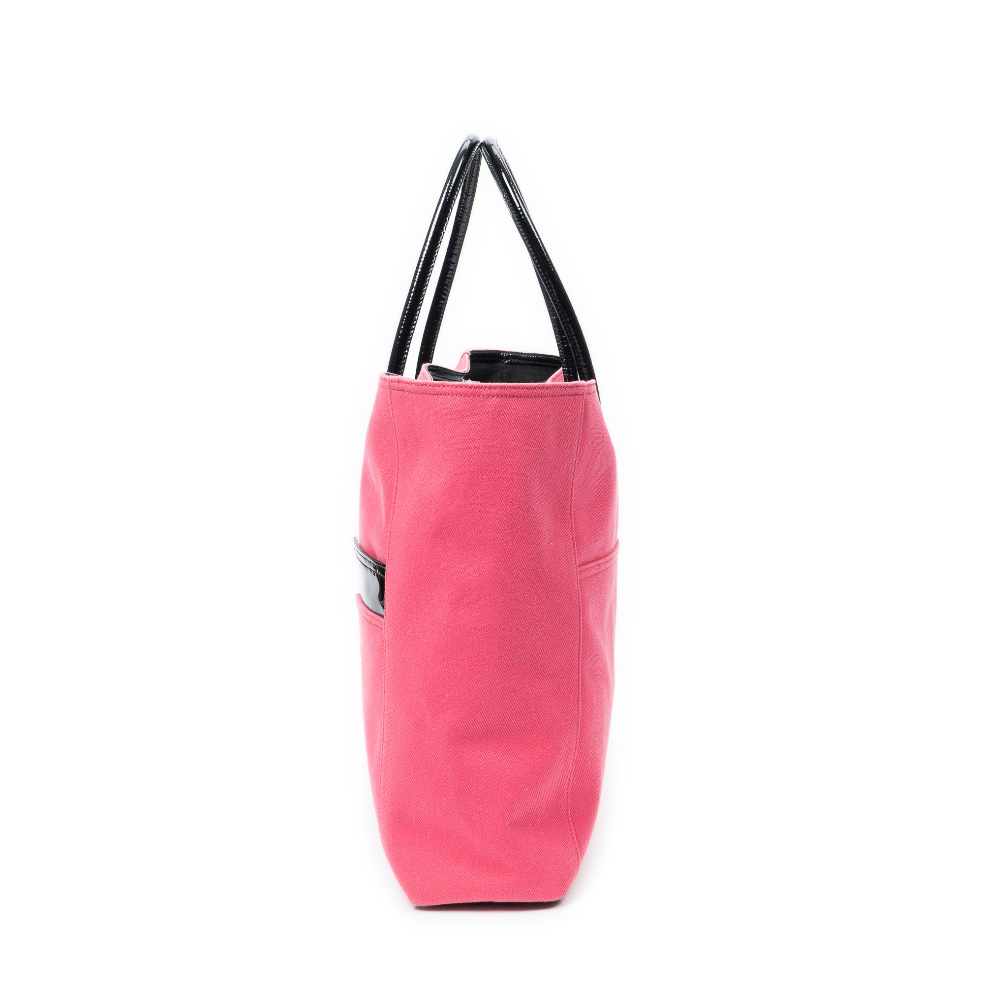 Shoulder Bag Lucky Chyc Tote Pink Woven Canvas