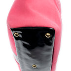Shoulder Bag Lucky Chyc Tote Pink Woven Canvas