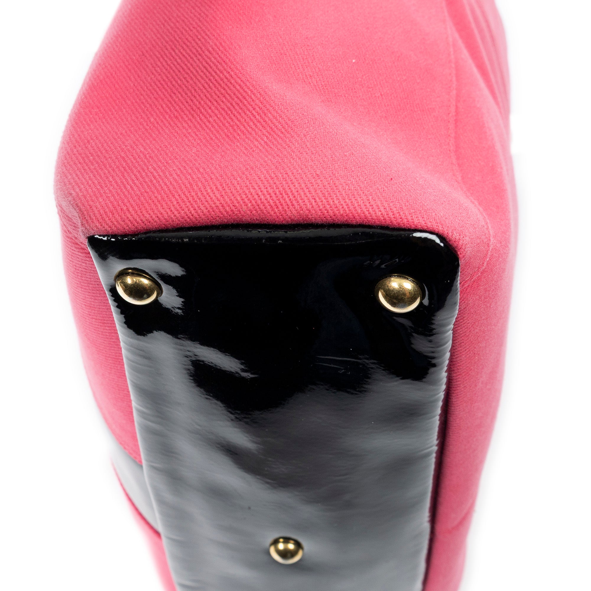 Shoulder Bag Lucky Chyc Tote Pink Woven Canvas