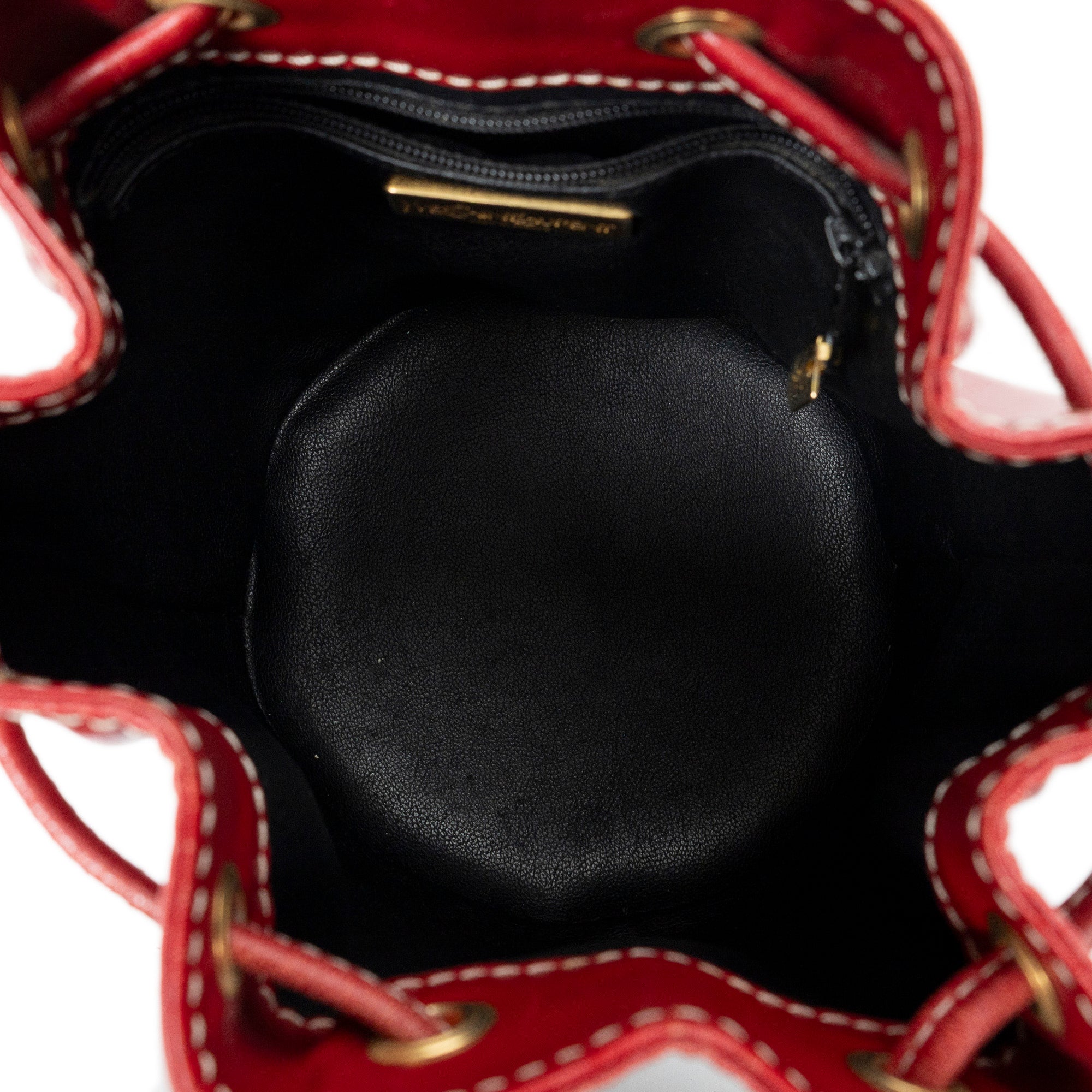Shoulder Bag Cutout Y Bucket Crossbody Red Cutout Y Leather