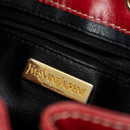 Shoulder Bag Cutout Y Bucket Crossbody Red Cutout Y Leather