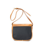 Shoulder Bag Vintage Flap Crossbody Tan Woven Coated Canvas